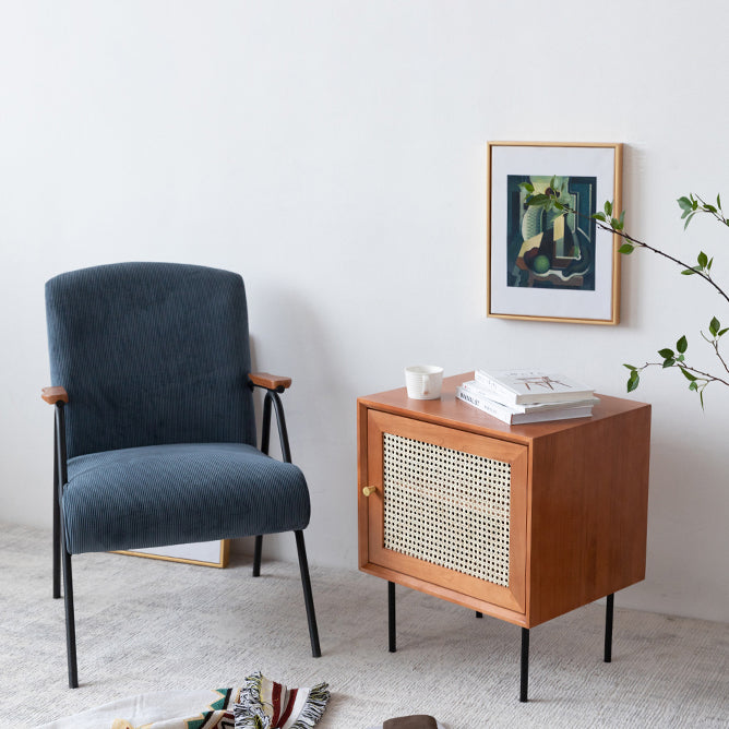 Roard blanc / noir / noix / cerise avec table de nuit à support de rangement