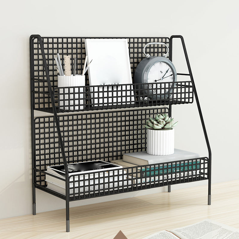 White/black/gold Metal Iron Nightstand with Storage Rack 4 Legs Nightstand