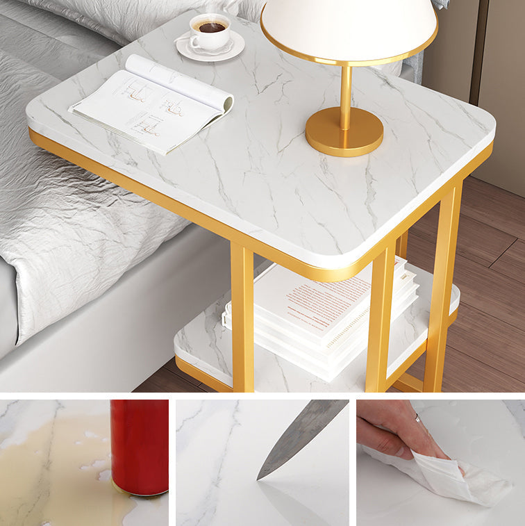 22.8 "hoog houten nachtkastje in grijs / wit / zwarte moderne nachtstandaard