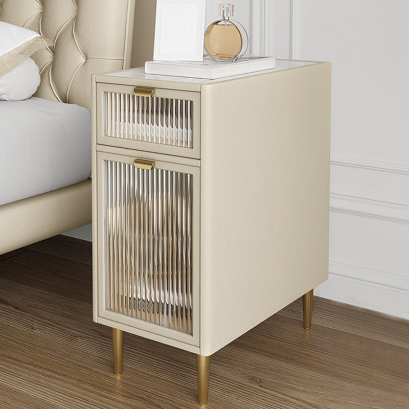 Modernism Drawer Storage Night Table Solid Wood Bed Nightstand