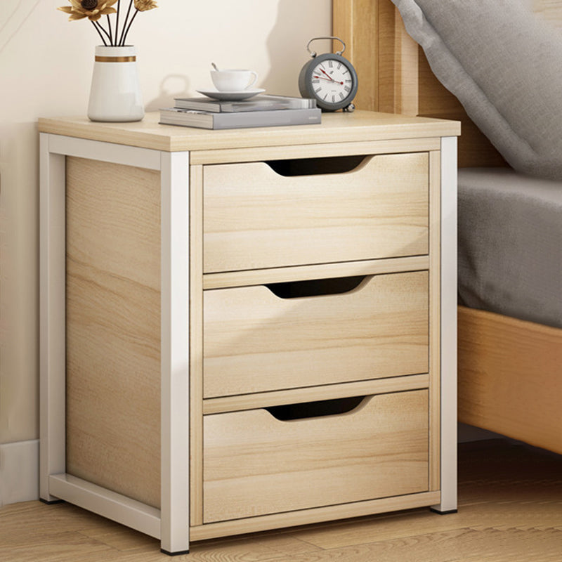 Contemporary Drawer Storage Bedside Cabinet Wood Nightstand for Bedroom Natural 3 Clearhalo 'Bedroom Furniture' 'furn' 'furn_night_stand' 'Furniture' 'night_stand' 'Nightstands' 5401352