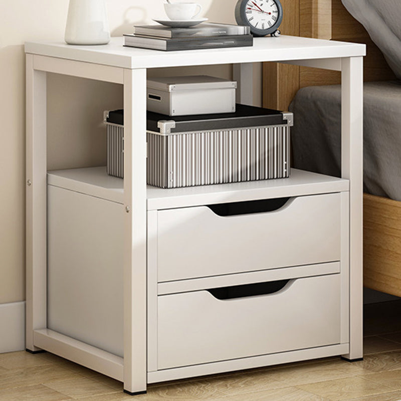 Contemporary Drawer Storage Bedside Cabinet Wood Nightstand for Bedroom White 2 Clearhalo 'Bedroom Furniture' 'furn' 'furn_night_stand' 'Furniture' 'night_stand' 'Nightstands' 5401359