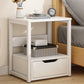 Contemporary Drawer Storage Bedside Cabinet Wood Nightstand for Bedroom White 1 Clearhalo 'Bedroom Furniture' 'furn' 'furn_night_stand' 'Furniture' 'night_stand' 'Nightstands' 5401369