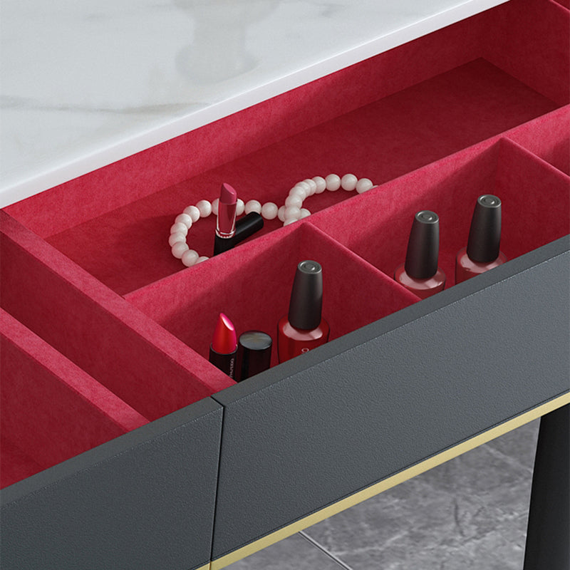 33,8 "Hauteur 2 tiroirs Vanité de maquillage Vanité de bureau pour chambre à coucher