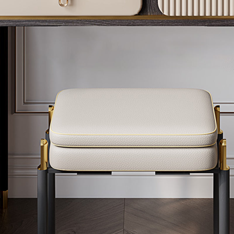 Glam 29.5" Height Slate Table Top Makeup Vanity Set with Drawer