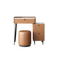 1/3 Drawers, 23.62"/27.56" Wide Vanity Set with Stool and Mirror,Brown
