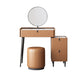 1/3の引き出し、23.62 "/27.56"スツールと鏡でセットされた幅の虚栄心、茶色