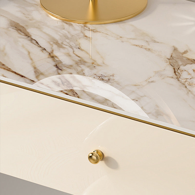 白い虚栄心、30.71 "スツール付きの高石の虚栄心、2/4引き出しドレッサー