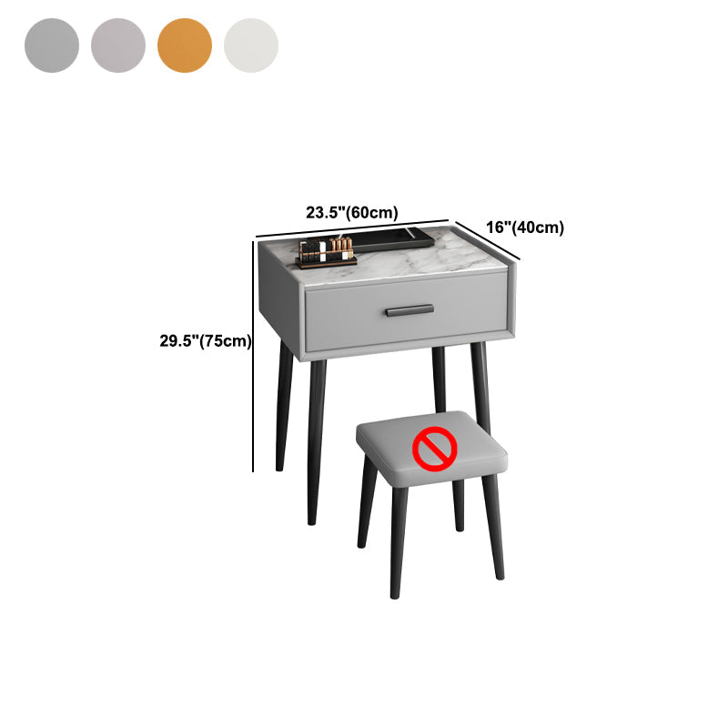 Tocador de maquillaje de mesa de pizarra de 29.5 "de altura moderno para el dormitorio