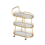 32.28" High Rolling Contemporary Prep Table Stone Prep Table