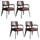 Industrial Upholstered Dining Arm Chair Open Back Dining Chair
