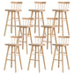 Modern Indoor Counter Stool Natural Solid Wood Square Counter Bar Stool
