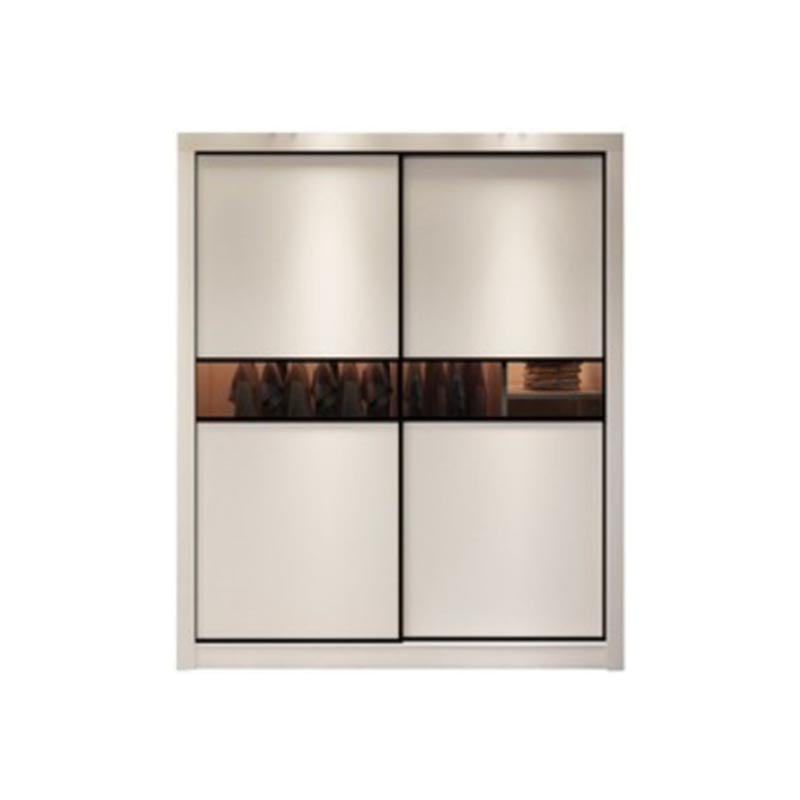 Contemporary Wardrobe White Colour Wooden Wardrobe Closet With 2 Drawers 71"L x 24"W x 79"H Clearhalo 'Armoires & Wardrobes' 'armoires_wardrobes' 'Bedroom Furniture' 'furn' 'furn_armoires_wardrobes' 'Furniture' 5404774