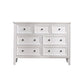 Modern Style White Storage Chest Rustic Solid Wood Chest with Multi Drawers