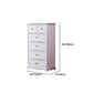 Modern Style White Storage Chest Rustic Solid Wood Chest with Multi Drawers