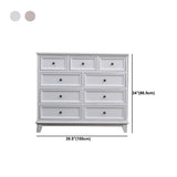 Modern Style White Storage Chest Rustic Solid Wood Chest with Multi Drawers