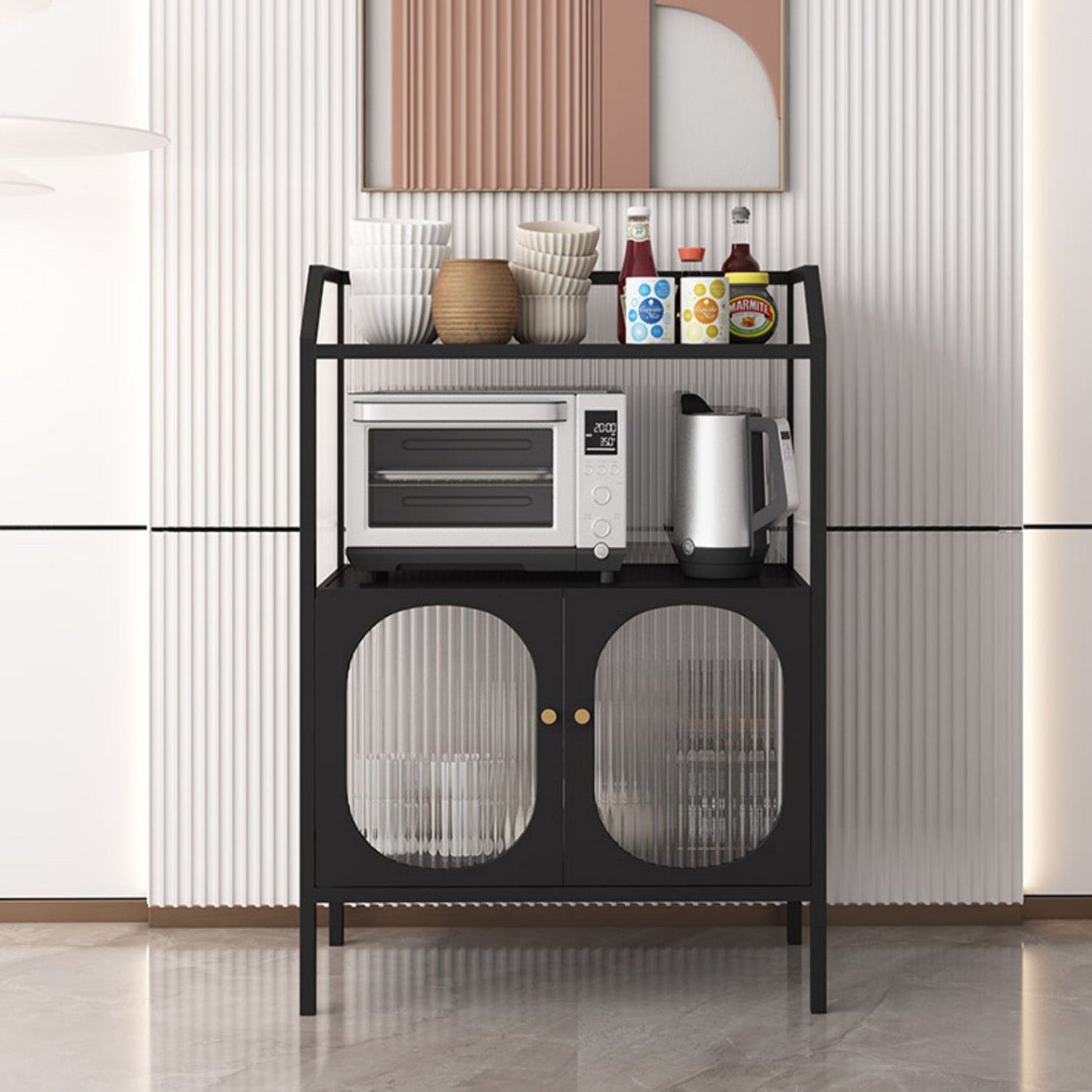 39.37 "H Sideboard Moderner Style Dining Server mit Türen für Küche und Wohnzimmer