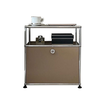 Aparador de estilo de estilo contemporáneo de estilo de madera con marco de metal