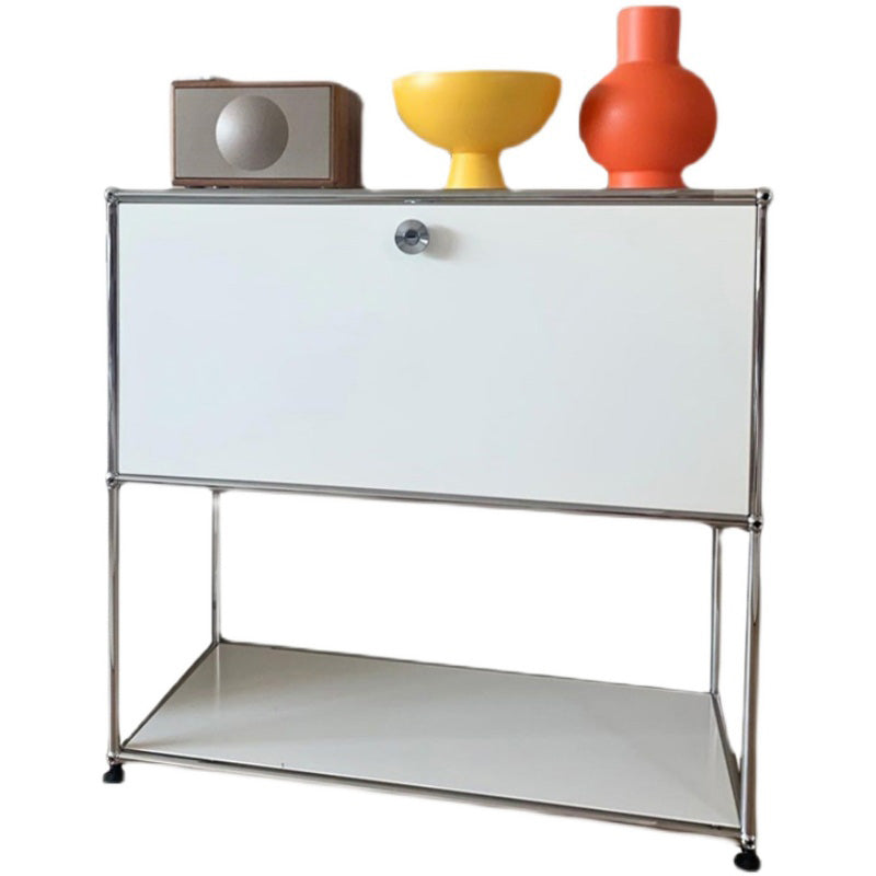 Aparador de estilo de estilo contemporáneo de estilo de madera con marco de metal