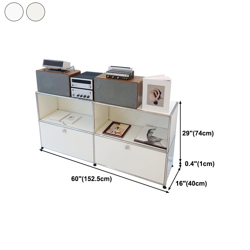 Aparador de estilo de estilo contemporáneo de estilo de madera con marco de metal