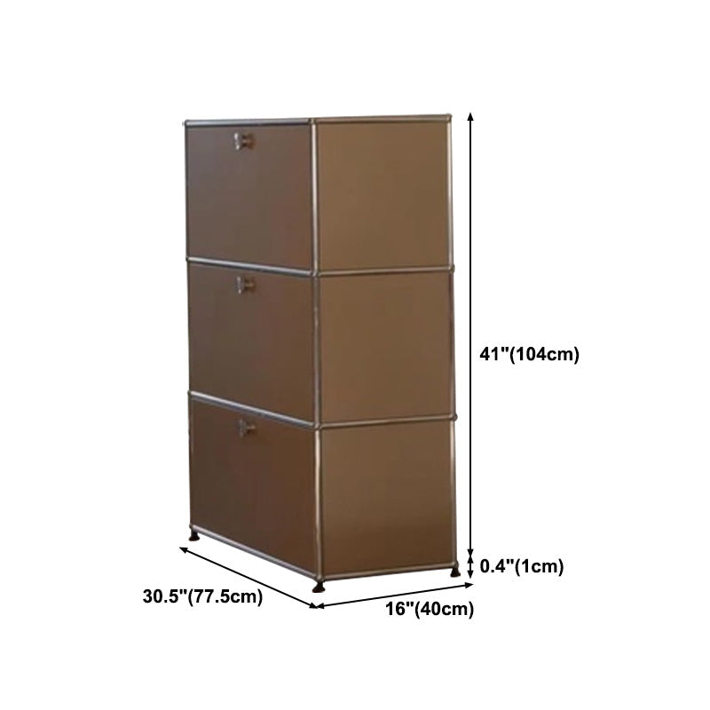 Aparador de estilo de estilo contemporáneo de estilo de madera con marco de metal