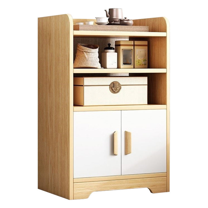 Manufactured Wood Dining Server Contemporary 1 Door Kitchen Server 20"L x 14"W x 31"H White-Wood With Cabinet Clearhalo 'buffet_sideboard' 'Buffets & Sideboards' 'furn' 'furn_buffet_sideboard' 'Furniture' 'Kitchen & Dining Furniture' 5405081