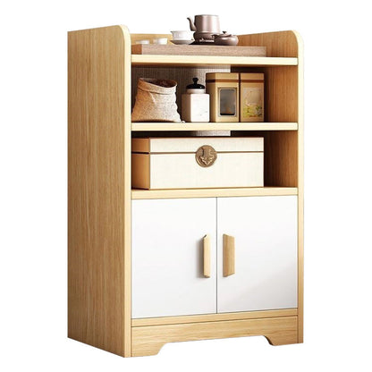 Manufactured Wood Dining Server Contemporary 1 Door Kitchen Server 20"L x 14"W x 31"H White-Wood With Cabinet Clearhalo 'buffet_sideboard' 'Buffets & Sideboards' 'furn' 'furn_buffet_sideboard' 'Furniture' 'Kitchen & Dining Furniture' 5405081