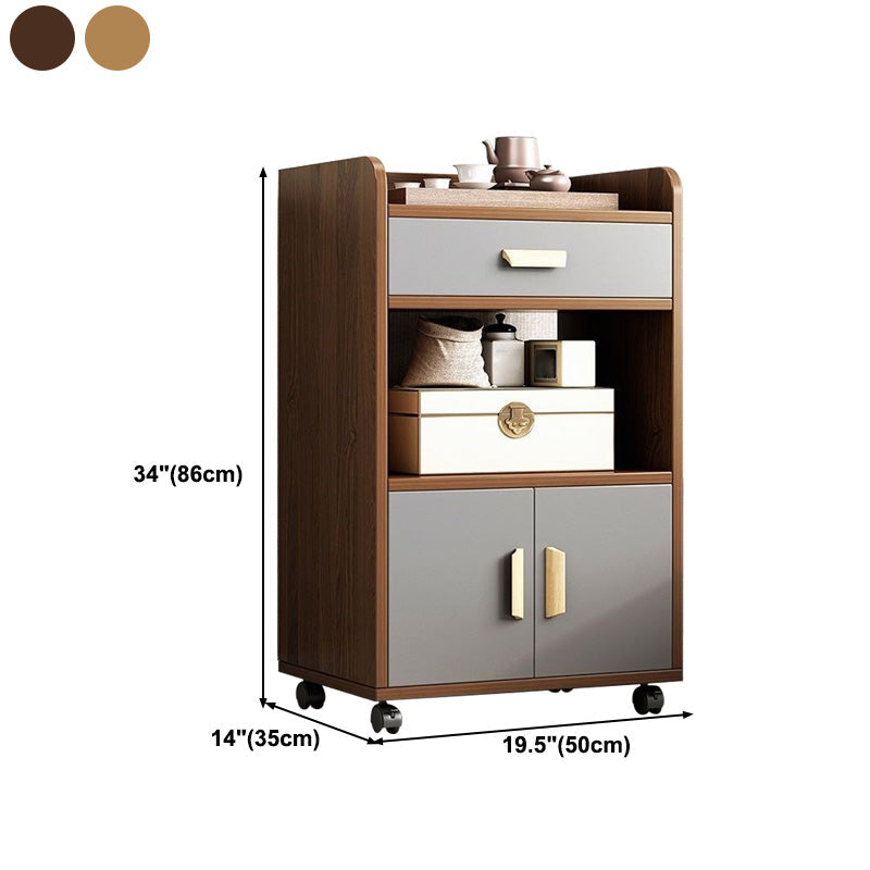 Manufactured Wood Dining Server Contemporary 1 Door Kitchen Server Clearhalo 'buffet_sideboard' 'Buffets & Sideboards' 'furn' 'furn_buffet_sideboard' 'Furniture' 'Kitchen & Dining Furniture' 5405096