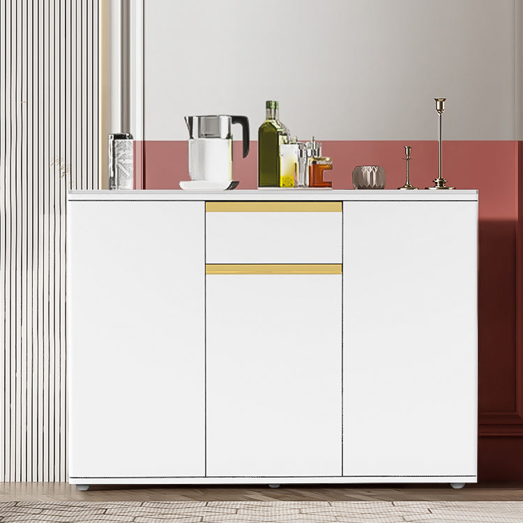 Contemporary Manufactured Wood Dining Server White Adjustable Shelving Sideboard https: res.litfad.com site img item 2022 07 22 5405195 1200x1200.jpg Clearhalo 'buffet_sideboard' 'Buffets & Sideboards' 'furn' 'furn_buffet_sideboard' 'Furniture' 'Kitchen & Dining Furniture' 5405195