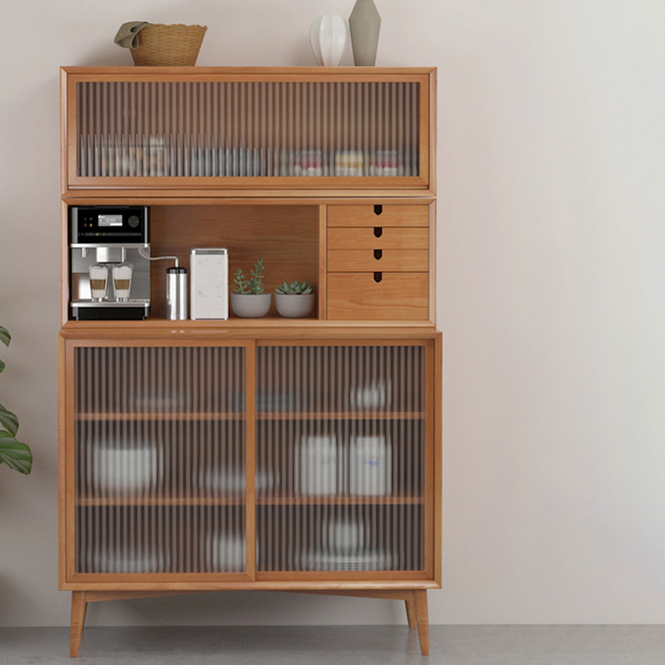 Gesto in legno di gomma Creedenza moderno con cassetti e conservazione