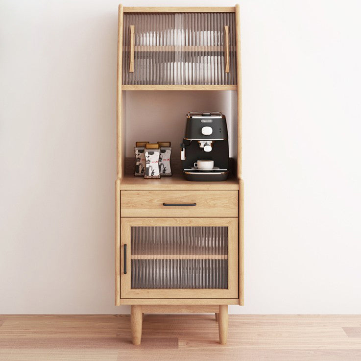 Sideboard di pino di altezza da 68 pollici contemporanei 1 cassetto e porte per soggiorno per soggiorno