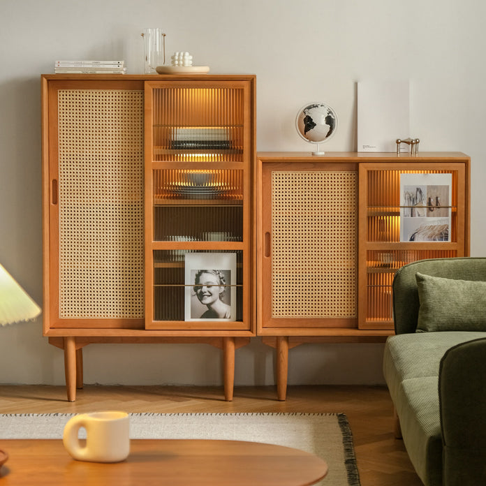 Porta scorrevole in legno massiccio mobile server moderno con spazio per la cucina