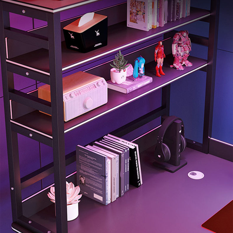 Corner Ordink Desports Style Black Metal Jones avec étagères