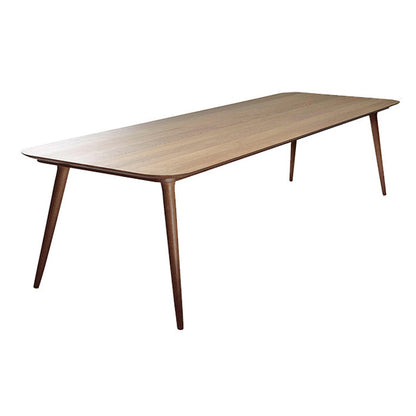 モダンおよびコンテンポラリーオフィスデスク曲線天然固体木材ライティングデスク