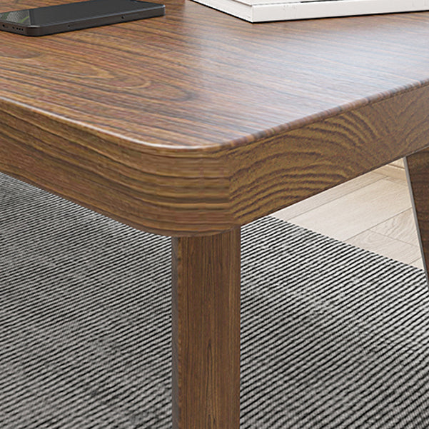 Modern Style Home Office Desk Curved Solid Wood Sled Writing Desk Clearhalo 'furn' 'furn_office_desk' 'Furniture' 'Office Desks' 'Office Furniture' 'office_desk' 5405537