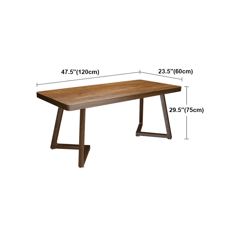 Modern Style Home Office Desk Curved Solid Wood Sled Writing Desk Clearhalo 'furn' 'furn_office_desk' 'Furniture' 'Office Desks' 'Office Furniture' 'office_desk' 5405544