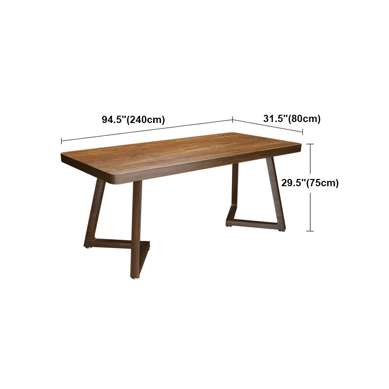Modern Style Home Office Desk Curved Solid Wood Sled Writing Desk Clearhalo 'furn' 'furn_office_desk' 'Furniture' 'Office Desks' 'Office Furniture' 'office_desk' 5405550