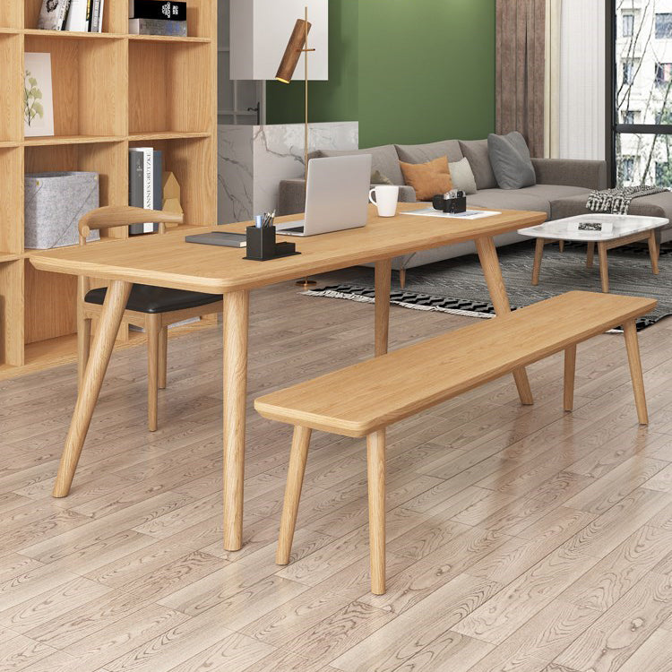 ソリッドウッド湾曲した会議テーブルホームオフィスモダンライティングデスク