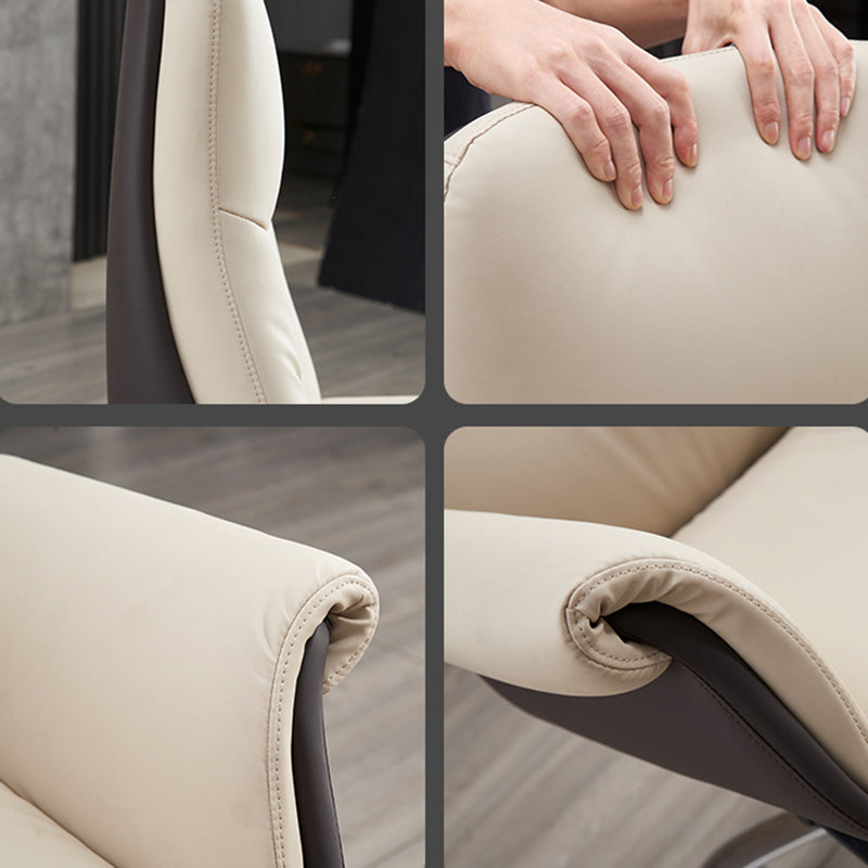 Silla de oficina giratoria ejecutiva Silla de escritorio ergonómica moderna con brazos acolchados
