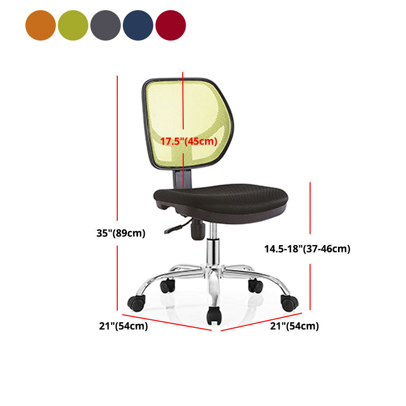 Moderner schwarzer Nylon-Mittel-Rücken-Schreibtischstuhl einfache Home Office Stuhl