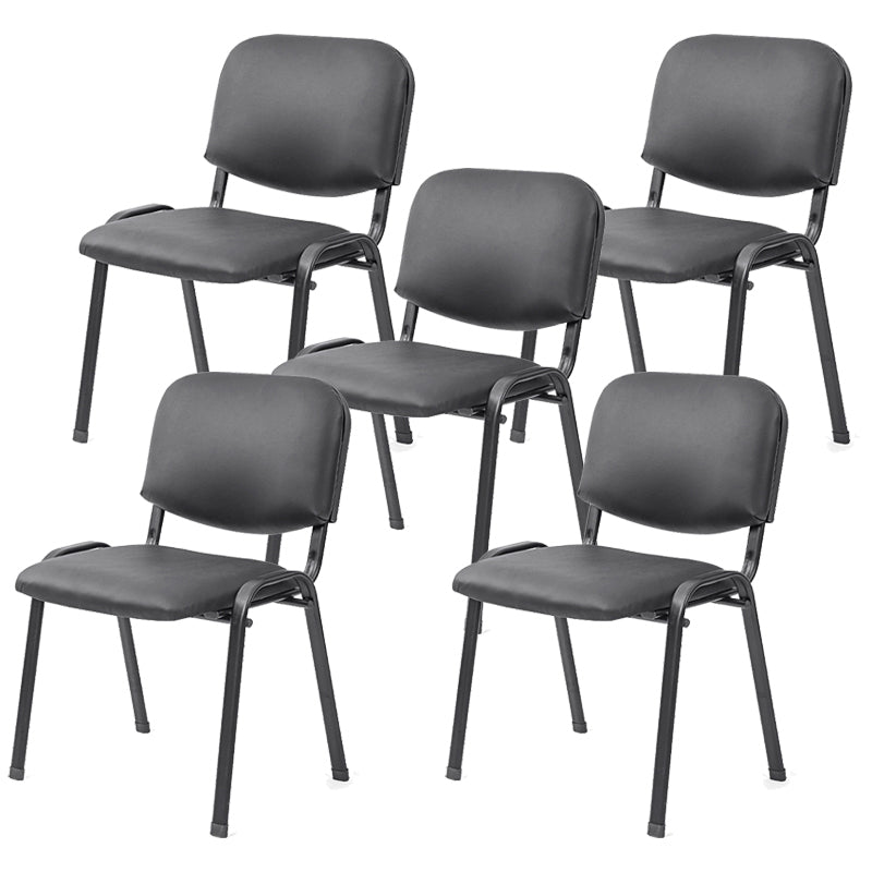 Armless Conference Chair Mid Back Modern Office Chair mit Metallbeinen