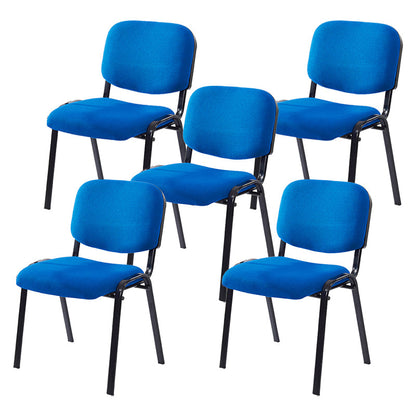 Armloze conferentiestoel Mid terug moderne bureaustoel met metalen benen