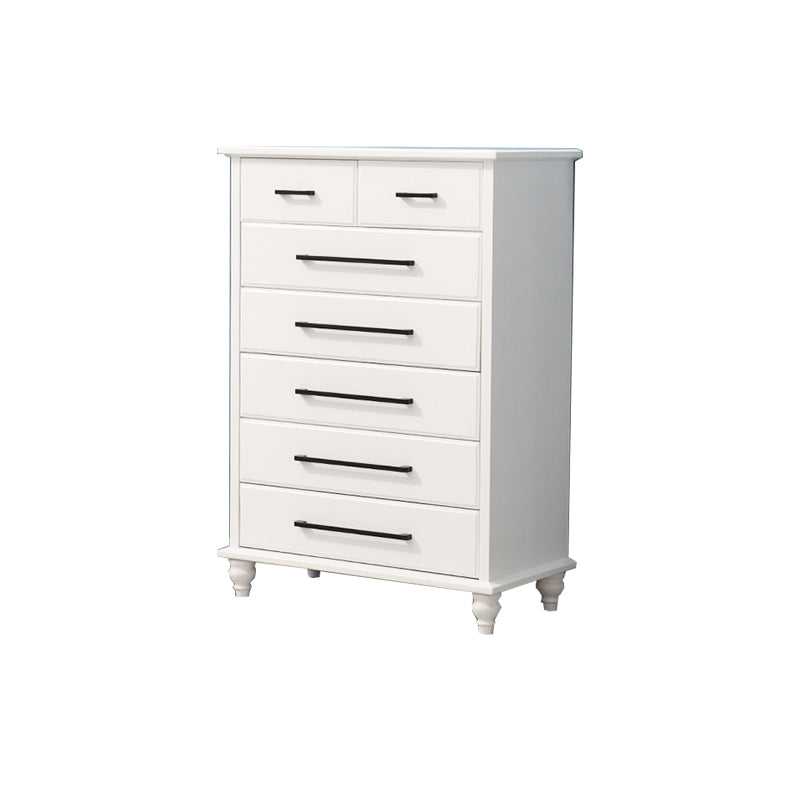 5 / 7 / 8 Drawers White Wooden Storage Chest Modern Style Storage Chest Dresser