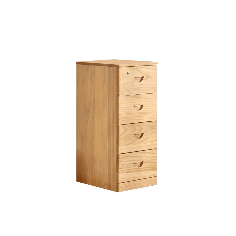 Wooden Lingerie Chest Modern Style Vertical Storage Chest Dresser with Wheel