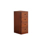 Wooden Lingerie Chest Modern Style Vertical Storage Chest Dresser with Wheel