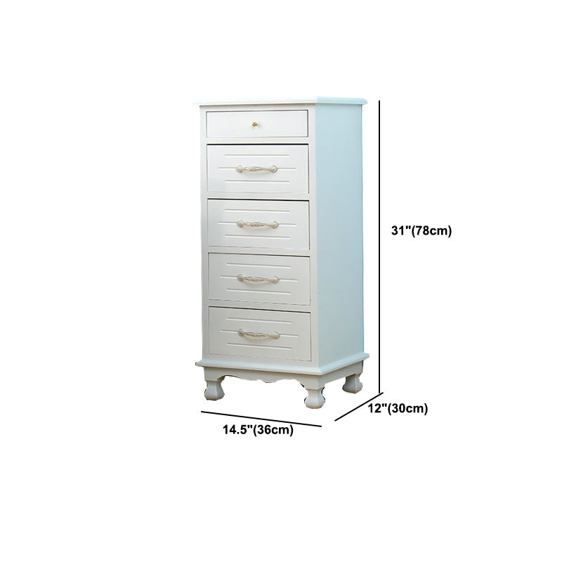 White Wooden Lingerie Chest Modern Style Vertical Storage Chest Dresser Clearhalo 'Bedroom Furniture' 'Dressers & Chests' 'dressers_chests' 'furn' 'furn_dressers_chests' 'Furniture' 5406068