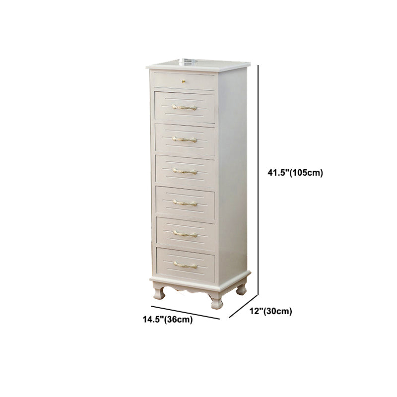 White Wooden Lingerie Chest Modern Style Vertical Storage Chest Dresser Clearhalo 'Bedroom Furniture' 'Dressers & Chests' 'dressers_chests' 'furn' 'furn_dressers_chests' 'Furniture' 5406070