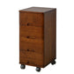 White and Brown Wooden Lingerie Chest Vertical Storage Chest Dresser with Wheels 14"L x 16"W x 29"H Coffee Clearhalo 'Bedroom Furniture' 'Dressers & Chests' 'dressers_chests' 'furn' 'furn_dressers_chests' 'Furniture' 5406078