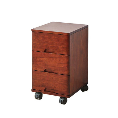 White and Brown Wooden Lingerie Chest Vertical Storage Chest Dresser with Wheels 14"L x 16"W x 23"H Red Brown Clearhalo 'Bedroom Furniture' 'Dressers & Chests' 'dressers_chests' 'furn' 'furn_dressers_chests' 'Furniture' 5406092