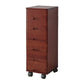 White and Brown Wooden Lingerie Chest Vertical Storage Chest Dresser with Wheels 14"L x 16"W x 42"H Red Brown Clearhalo 'Bedroom Furniture' 'Dressers & Chests' 'dressers_chests' 'furn' 'furn_dressers_chests' 'Furniture' 5406095